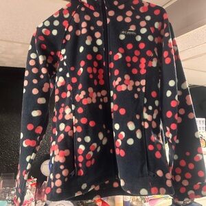 Columbia Fleece Jacket with Polka Dots